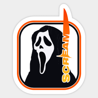 scream VI  (Scream 6)  scary horror movie graphic design by ironpalette Sticker